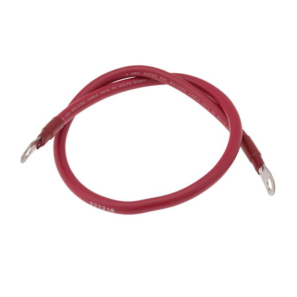 Nobles/Tennant BATTERY CABLE - EYELET TO EYELET, RED 4GA 30 in. 222218